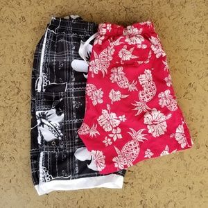 set of  swim shorts